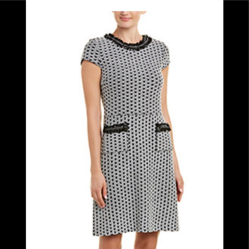 St. John’s wool blend sheath dress.